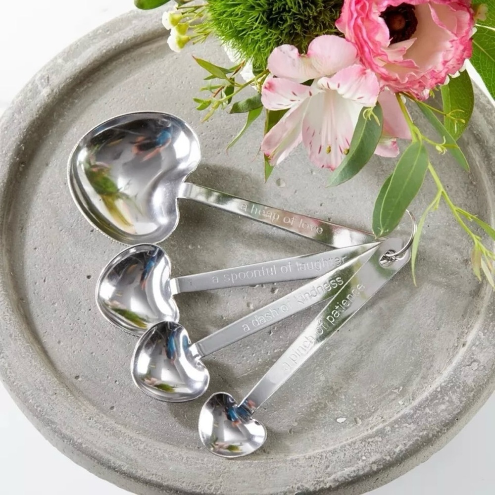 Kate Aspen Love Without Measure Heart Shaped Measuring Spoons Stainless …